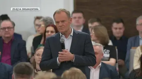 Donald Tusk odpowiadał na pytania na spotkaniu w Siedlcach