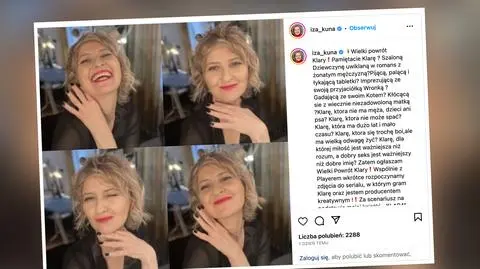 "Ogłaszam Wielki Powrót Klary!" Iza Kuna zagra w serialu główną bohaterkę swojej powieści