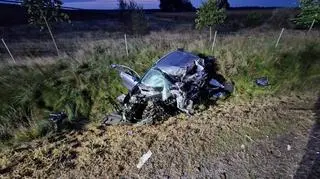 Zginął kierujący samochodem osobowym
