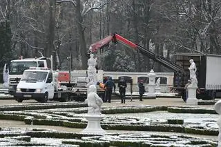 Remont ogrodu przy pałacu Brnickich