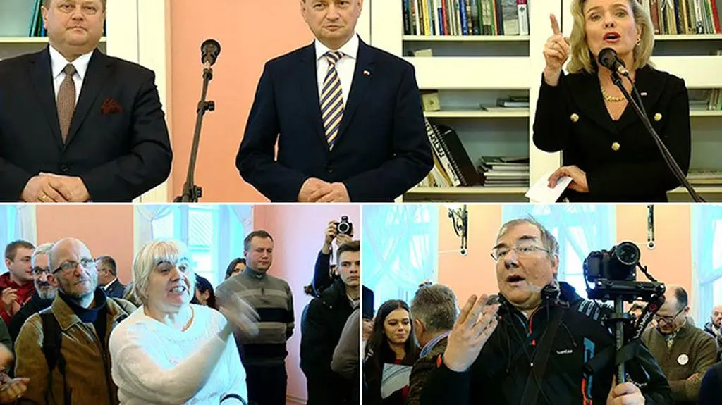Protestujący zakłócili otwarcie wystawy o gen. Andersie