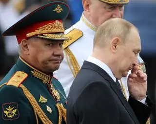 Siergiej Szojgu i Władimir Putin