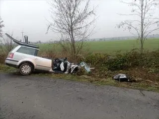 Śmiertelny wypadek pod Namysłowem. Nie żyje 36-latek. Ranna kobieta i czteroletnie dziecko