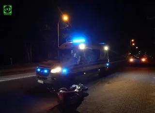 Pijany kierowca wywrócił się na skuterze w Ustce
