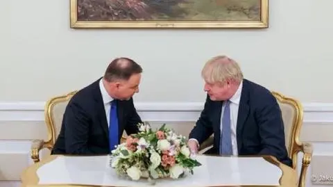 Andrzej Duda i Boris Johnson