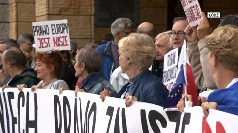 Protest w obronie wolnych sądów miał miejsce również w Łodzi