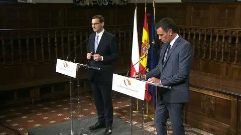 Premier Hiszpanii Pedro Sanchez i premier Mateusz Morawiecki