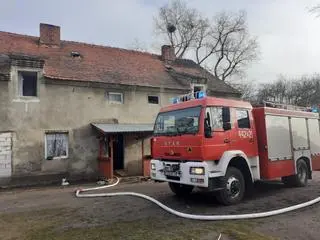 Pożar budynku w miejscowości Rudziny (Lubuskie)