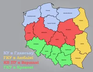 Podział województw na odpowiadające im placówki konsularne