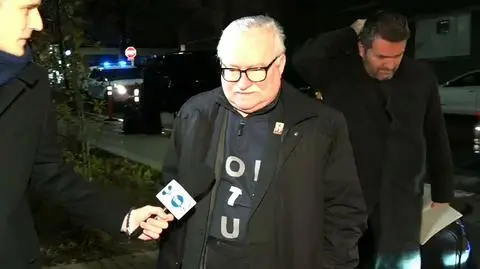 Lech Wałęsa po przylocie do USA