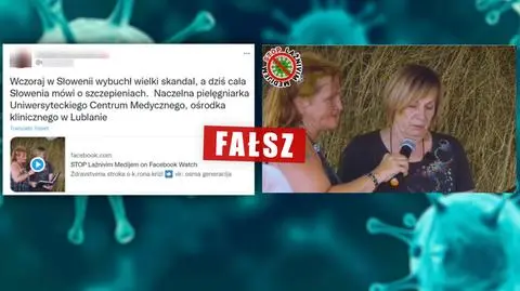 Lekarka "rzuciła papierami" i "ujawnia prawdę" o szczepionkach? Wielki skandal w Słowenii to fejk