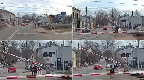 Pieszą na przejeździe kolejowym uderzył w głowę szlaban