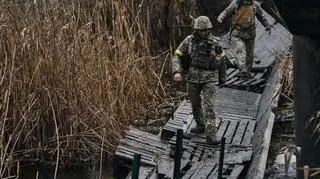 Ukrainian soldiers near Bakhmut