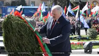 Alaksandr Łukaszenka uczestniczy w obchodach 76. rocznicy zwycięstwa ZSRR nad III Rzeszą 