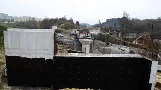 Widok z przystanku PKM Brętowo w kierunku obwodnicy