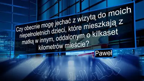 Czy obecnie mogę jechać z wizytą do moich niepełnoletnich dzieci, które zamieszkują z matką w innym, oddalonym o kilkaset kilometrów mieście