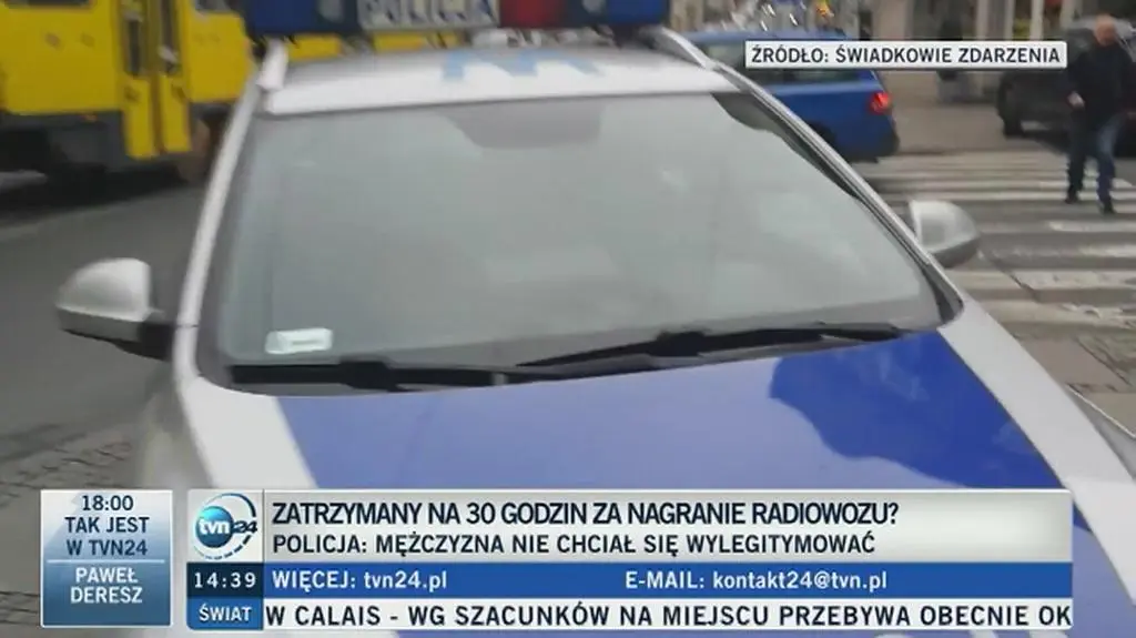Nagrał źle zaparkowany radiowóz. Chwilę później został zatrzymany