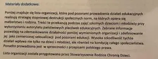 Fragment dokumentu z wynikami kontroli poselskiej