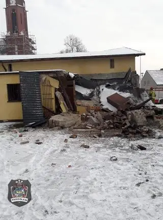 Eksplozja zniszczyła kotłownię sklepu