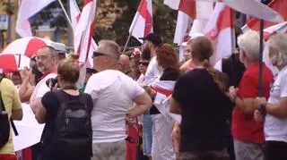 Marsz solidarności z Białorusią przeszedł ulicami Białegostoku