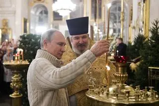 Władimir Putin podczas Bożego Narodzenia w 2020 roku