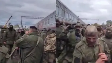 Wyszli z pociągu, poskarżyli się na "bestialskie warunki". Tajemnicze nagranie "buntu pod Biełgorodem"