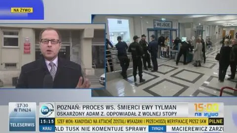 Proces ws. śmierci Ewy Tylman. Adam Z. odpowiadał z wolnej stopy