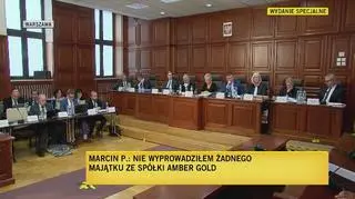 Przesłuchanie Marcina P. przed komisją śledczą. Część 5