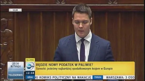 Łukasz Rzepecki z PiS o nowym podatku paliwowym: to ustawa zła i antyludzka