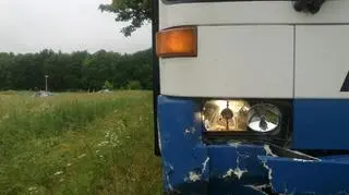 Autobus nie miał większych uszkodzeń