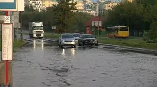 Warszawa, zalania po burzy