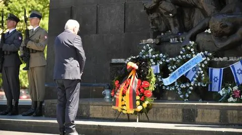 Frank-Walter Steinmeier złożył wieniec przy Pomniku Bohaterów Getta