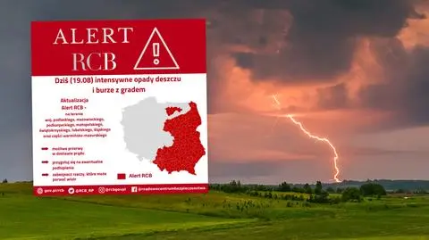 Alert RCB wysłany do kolejnych osób. W tych miejscach trzeba śledzić komunikaty pogodowe