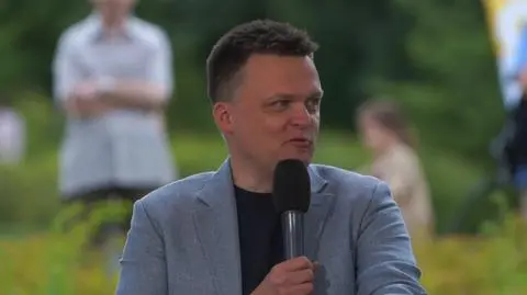 Spotkanie Szymona Hołowni z mieszkańcami Łomży