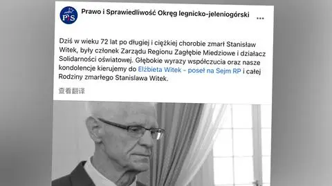 Nie żyje mąż byłej marszałek Sejmu