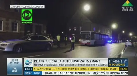 Zarzuty dla pijanego kierowcy autobusu