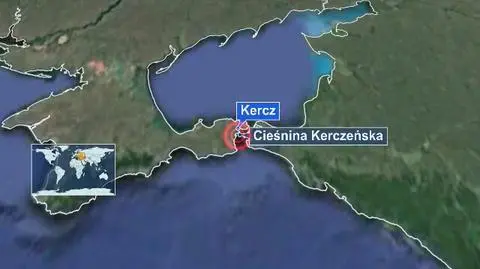 Ukraińskie okręty ostrzelane w cieśninie Kerczeńskiej