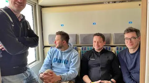 Warsaw mayor Rafał Trzaskowski on a visit to Kyiv