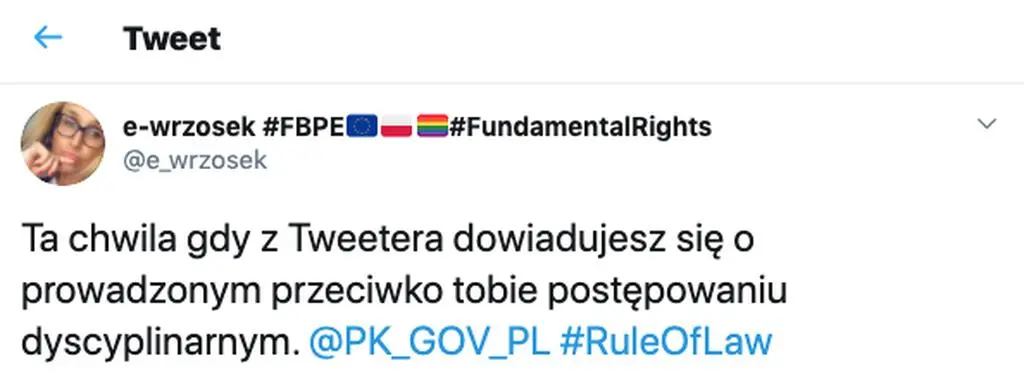 Wpis na Twitterze prokurator Ewy Wrzosek