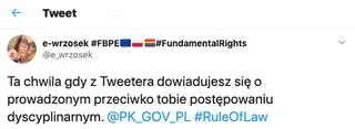Wpis na Twitterze prokurator Ewy Wrzosek