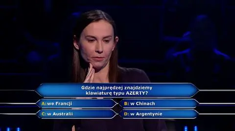 Pytanie w "Milionerach" o klawiaturę typu AZERTY