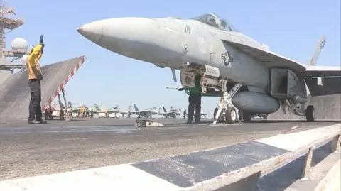 Myśliwce F/A-18 Super Hornet należące do US Navy