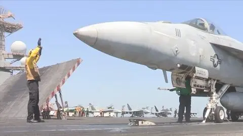 Myśliwce F/A-18 Super Hornet należące do US Navy