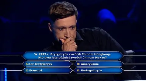 Pytanie w "Milionerach" o kolonizatorów regionu Makau
