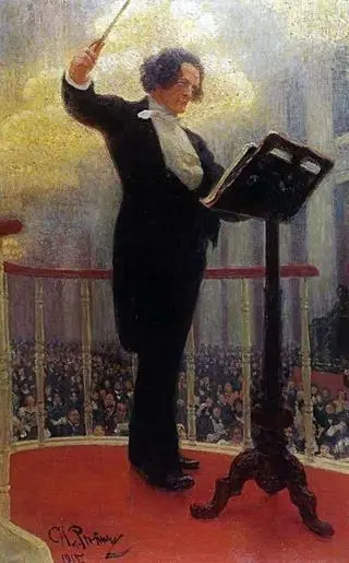 "Dyrygujący Anton Rubinstein". Obraz Ilji Riepina z Muzeum w Samarze