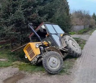 Kierowca traktora był pijany i nie miał uprawnień 