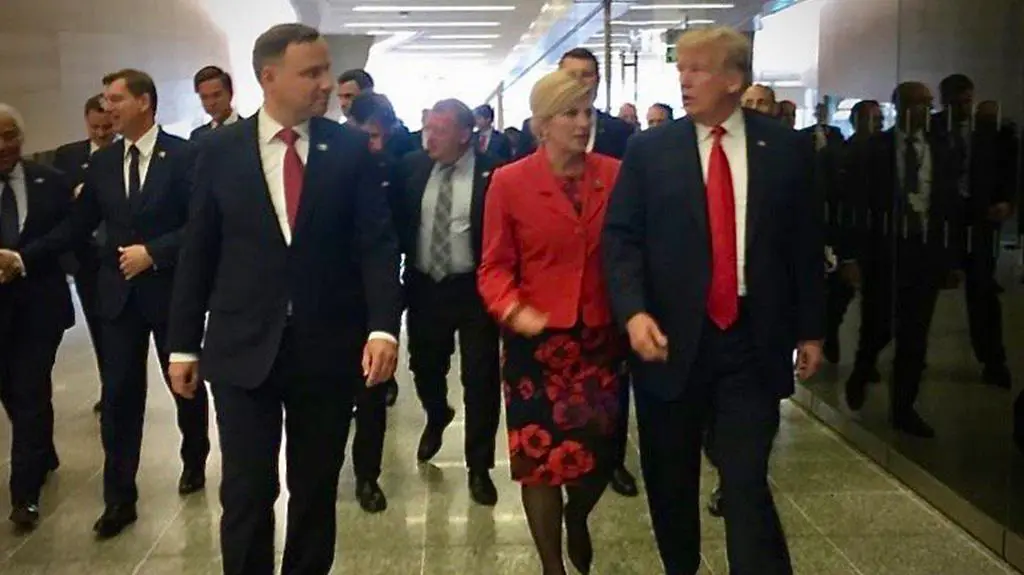 Krótkie spotkanie Andrzeja Dudy i Donalda Trumpa