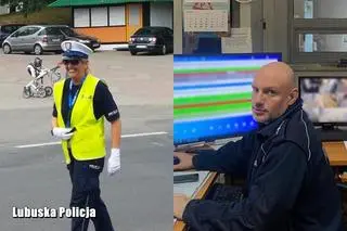 Sierżant sztabowy Sylwia Hajdamowicz i młodszy aspirant Grzegorz Łukowiak