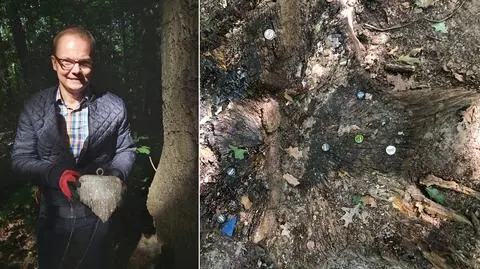 Burmistrz sprzątał las, wykopał torebkę z biżuterią