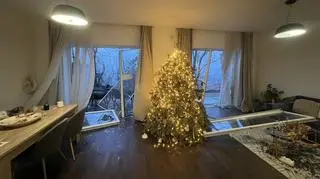 Uszkodzone wnętrze domu Kiry Rudyk